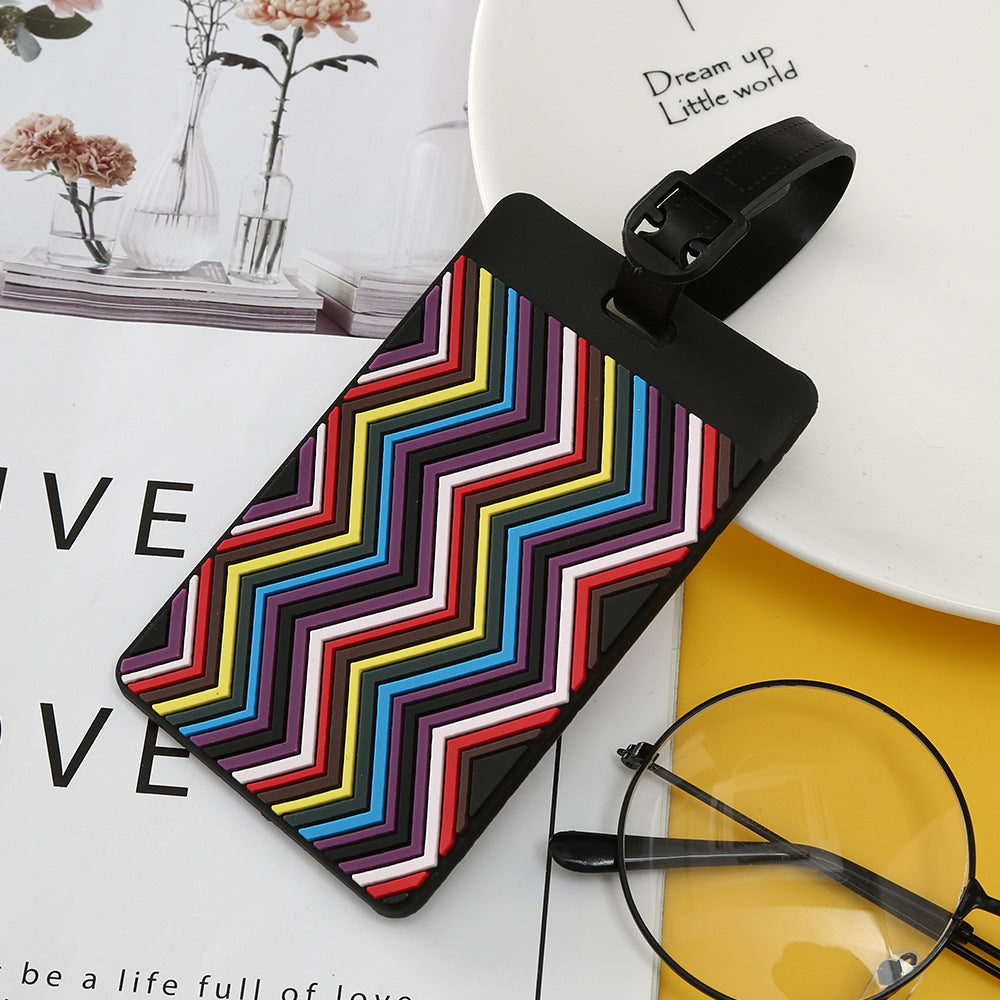 Unisex Luggage Tag in Creative Retro Pattern LoungeYard — product view 6