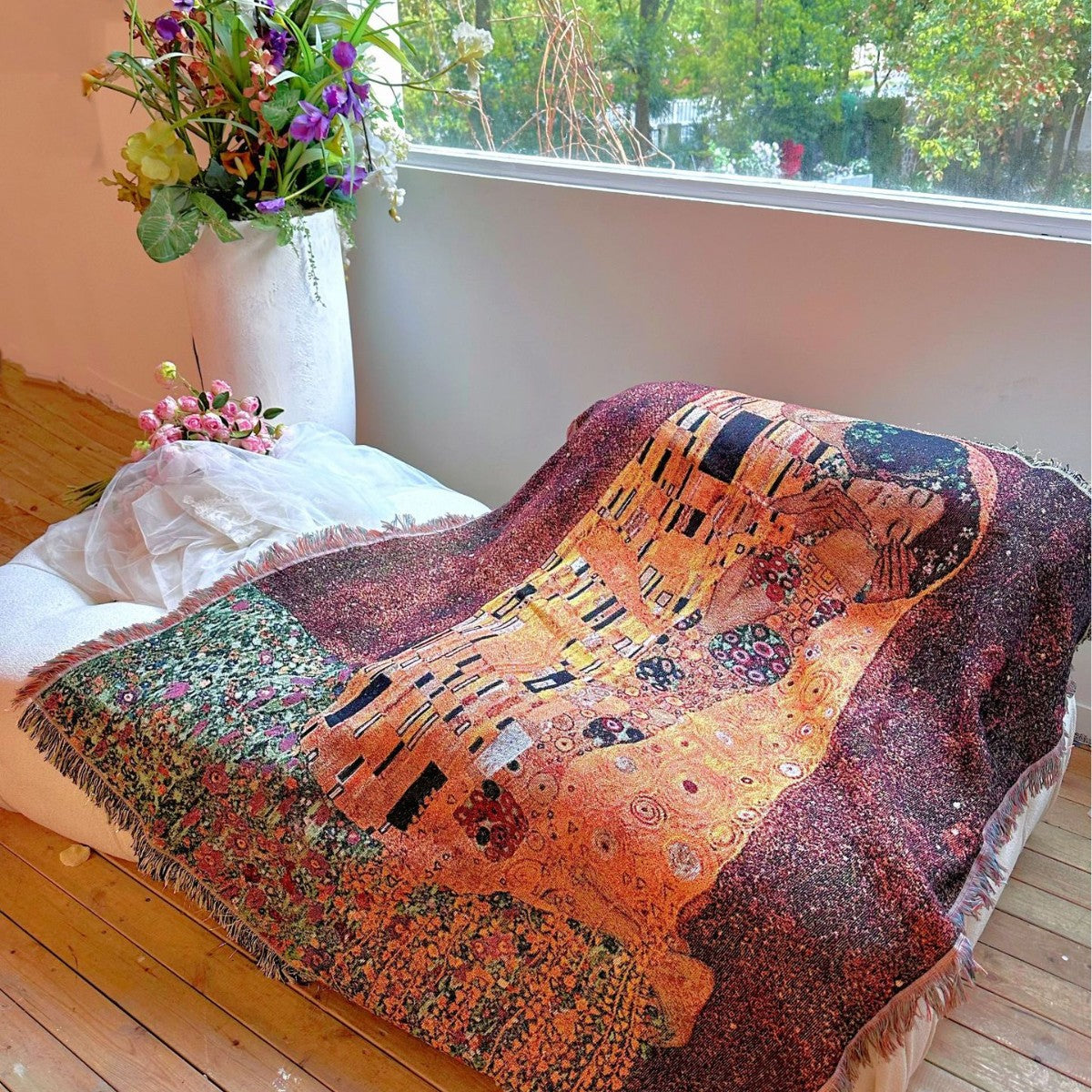 Artistic Woven Tapestry Throw Blanket — product view 4