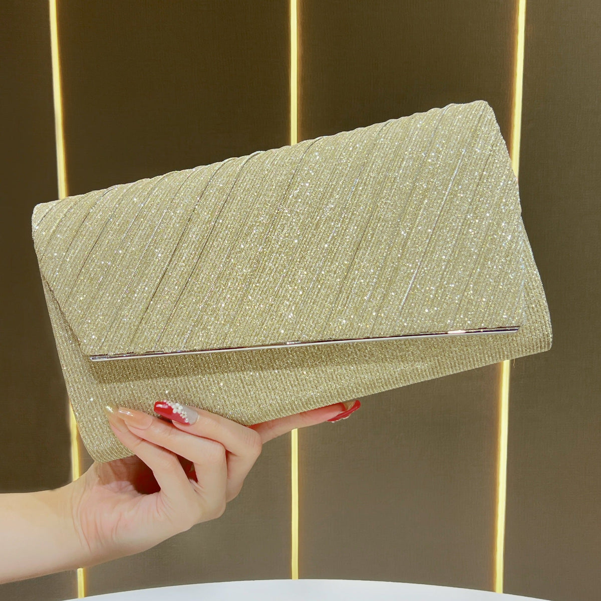 Elegant Pleated Clutch — product view 6