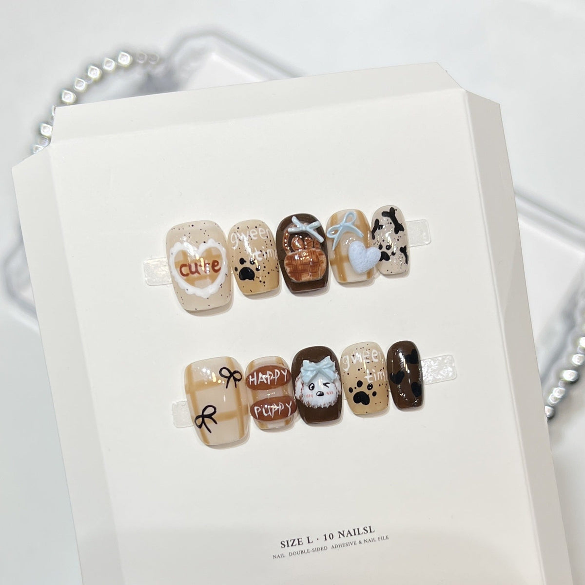 Whimsical Cartoon Character Press-On Nail Art Set — product view 1