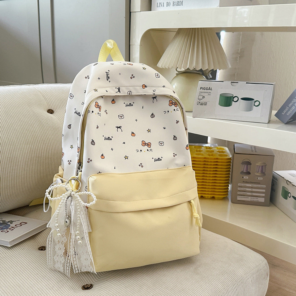 Cute Cartoon-Printed Backpack — product view 2