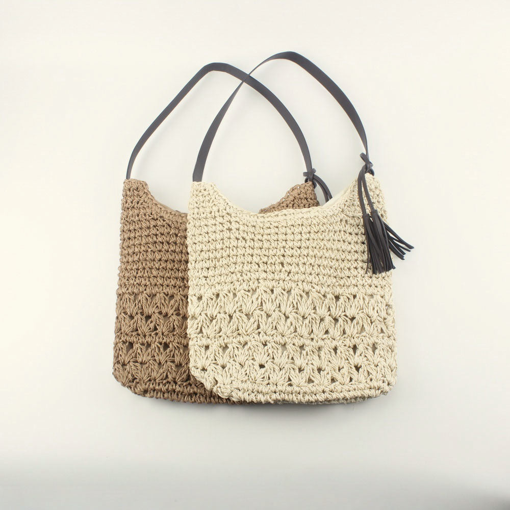 Handcrafted Hobo Bag Made of Natural Material LoungeYard — product view 3
