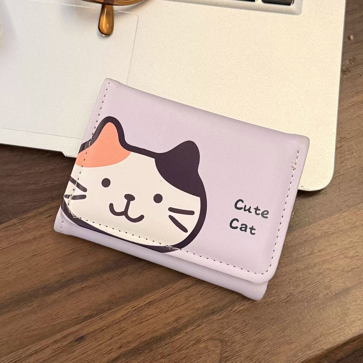 Cute Cat-Themed Zippered Wallet — product view 2