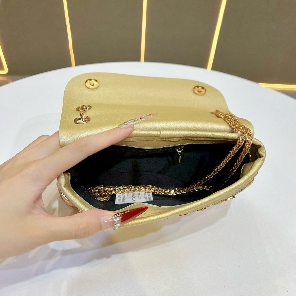 Glamorous Chain-Linked Evening Clutch — product view 3