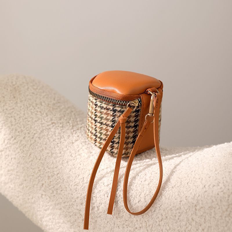 Textured Leather Mini Cosmetic Bag LoungeYard — product view 4