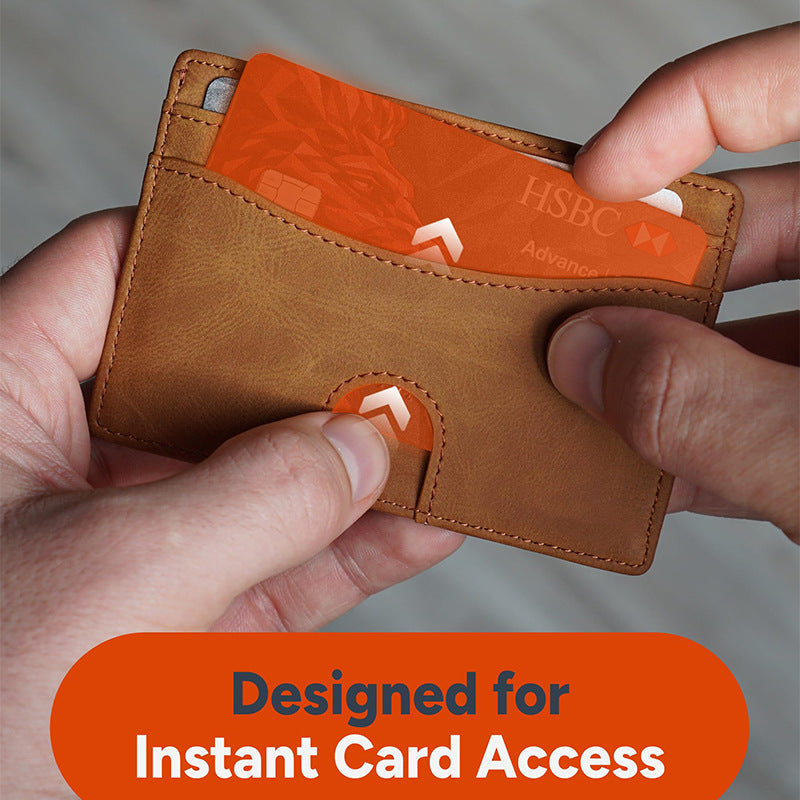 RFID-Blocking Leather Cardholder LoungeYard — product view 3