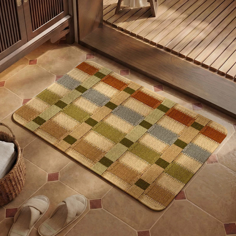 Cozy Patchwork Bath Mat Bowlift — product view 3