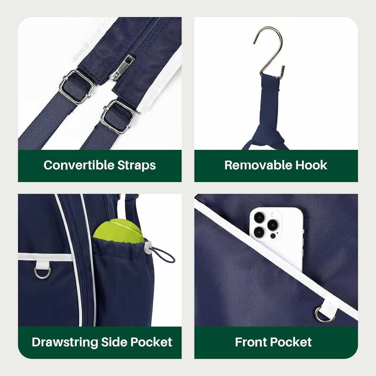 Tennis Racket Backpack LoungeYard 1789493520 — product view 5