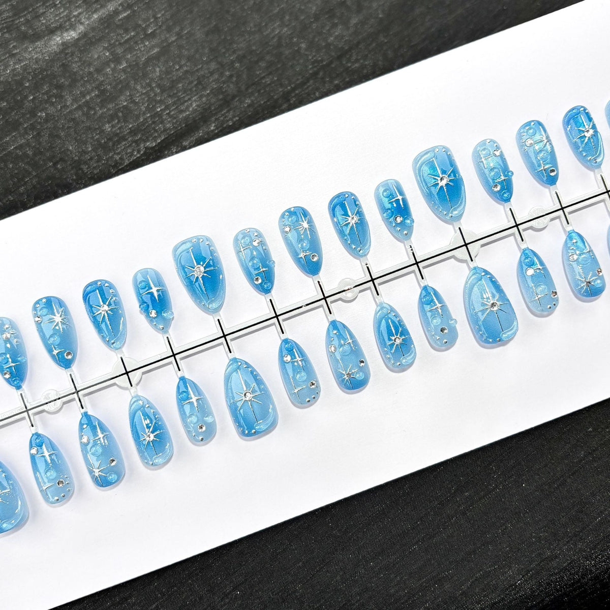 Decorative Press-On Nail Art Set with Star Accents — product view 2