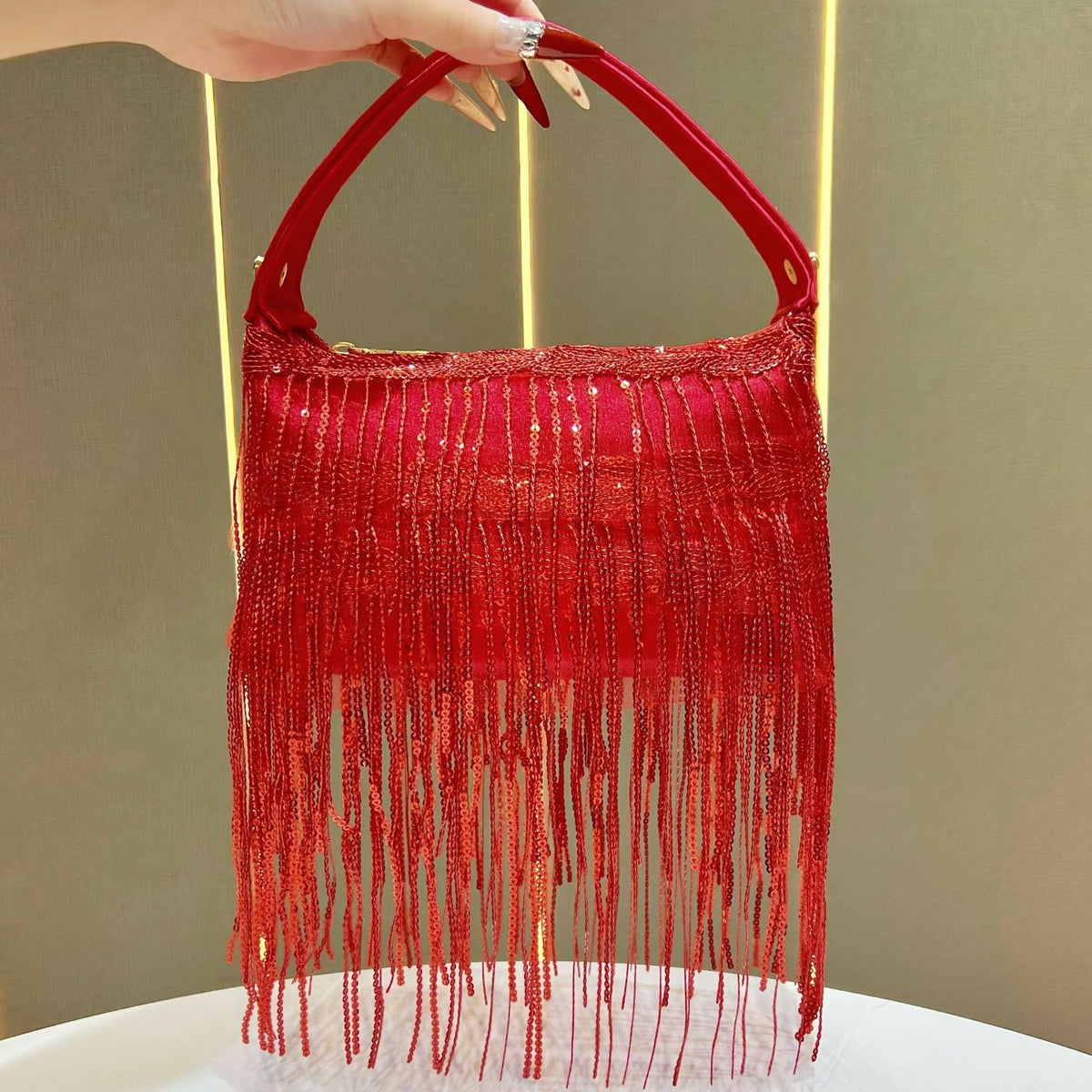Fringe Detail Evening Handbag — product view 7