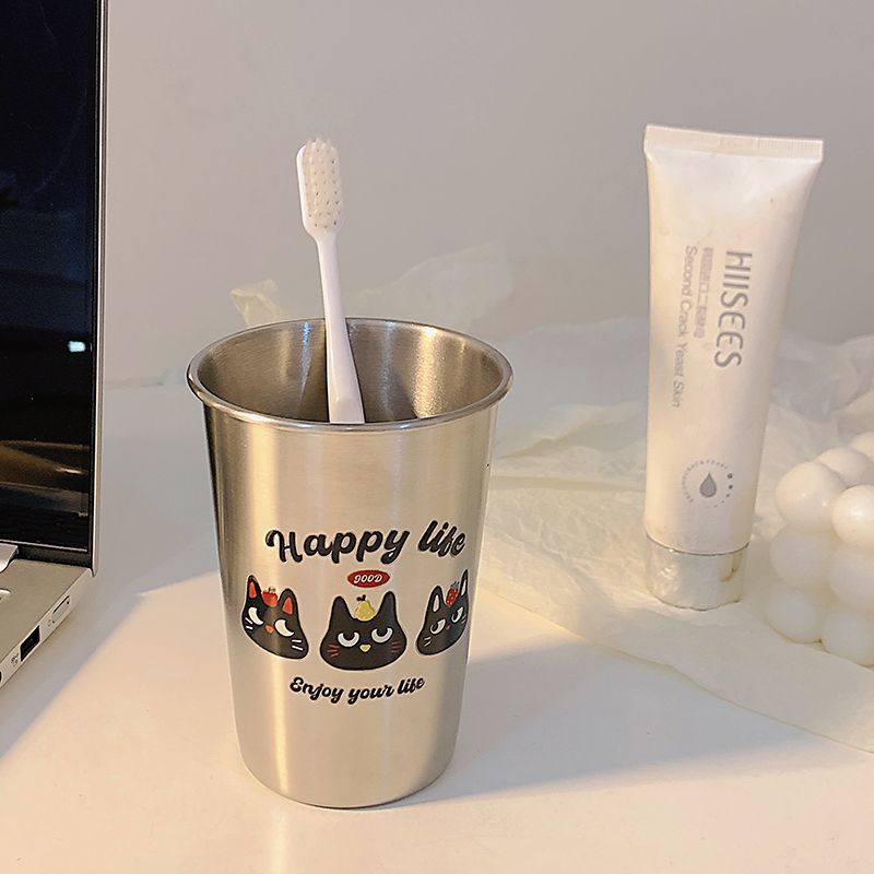 Stainless Steel Toothbrush Holder with Playful Animal Design LoungeYard — product view 6
