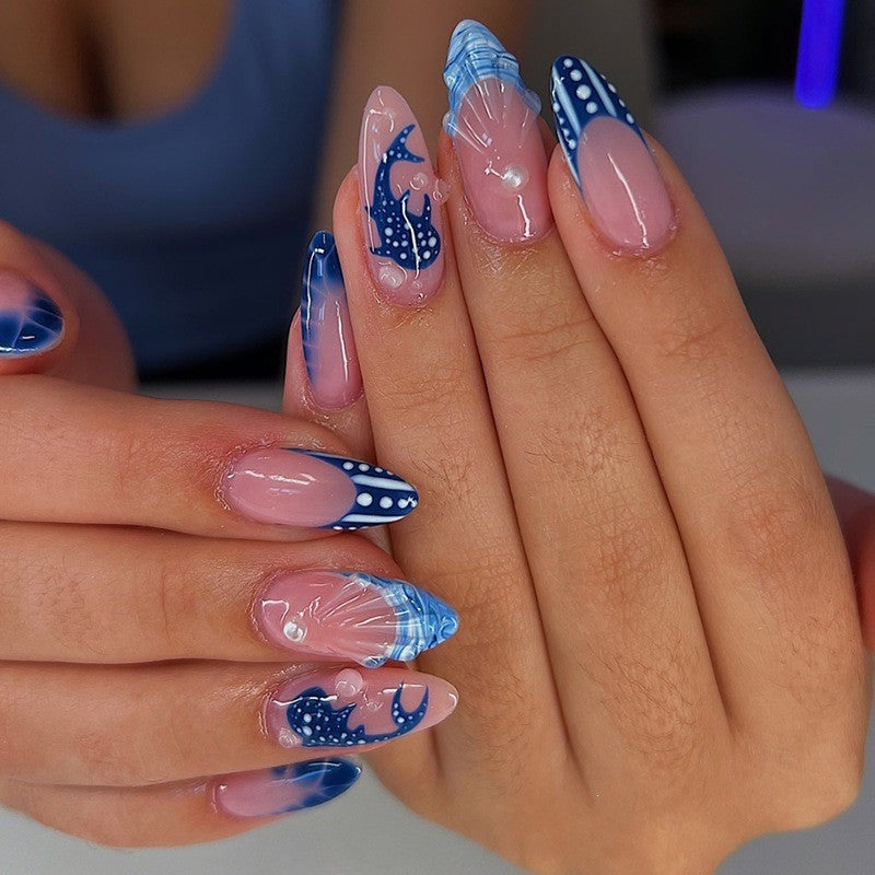 Ocean-Inspired Artistic Press-On Nail Set — product view 6