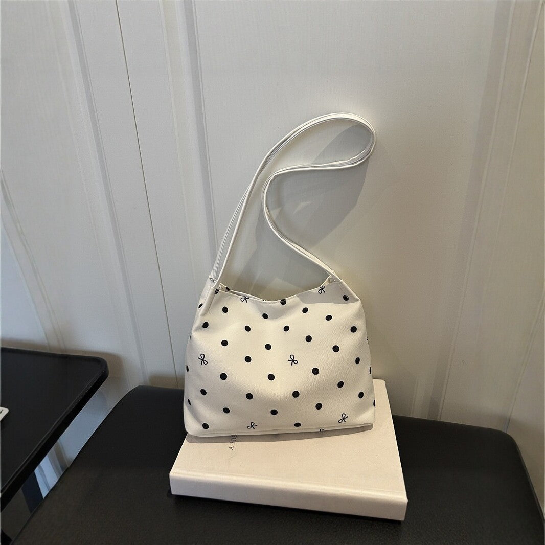 Polka Dot Patterned Handheld Tote Bag — product view 5