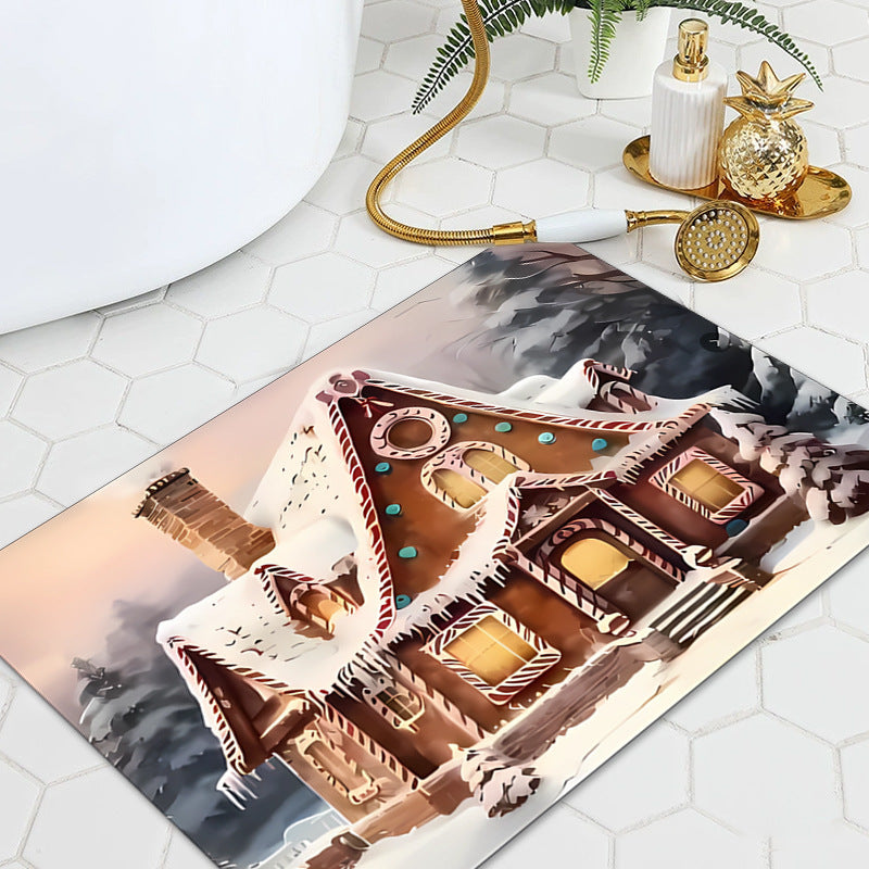 Festive Gingerbread-Themed Bath Mat — product view 2