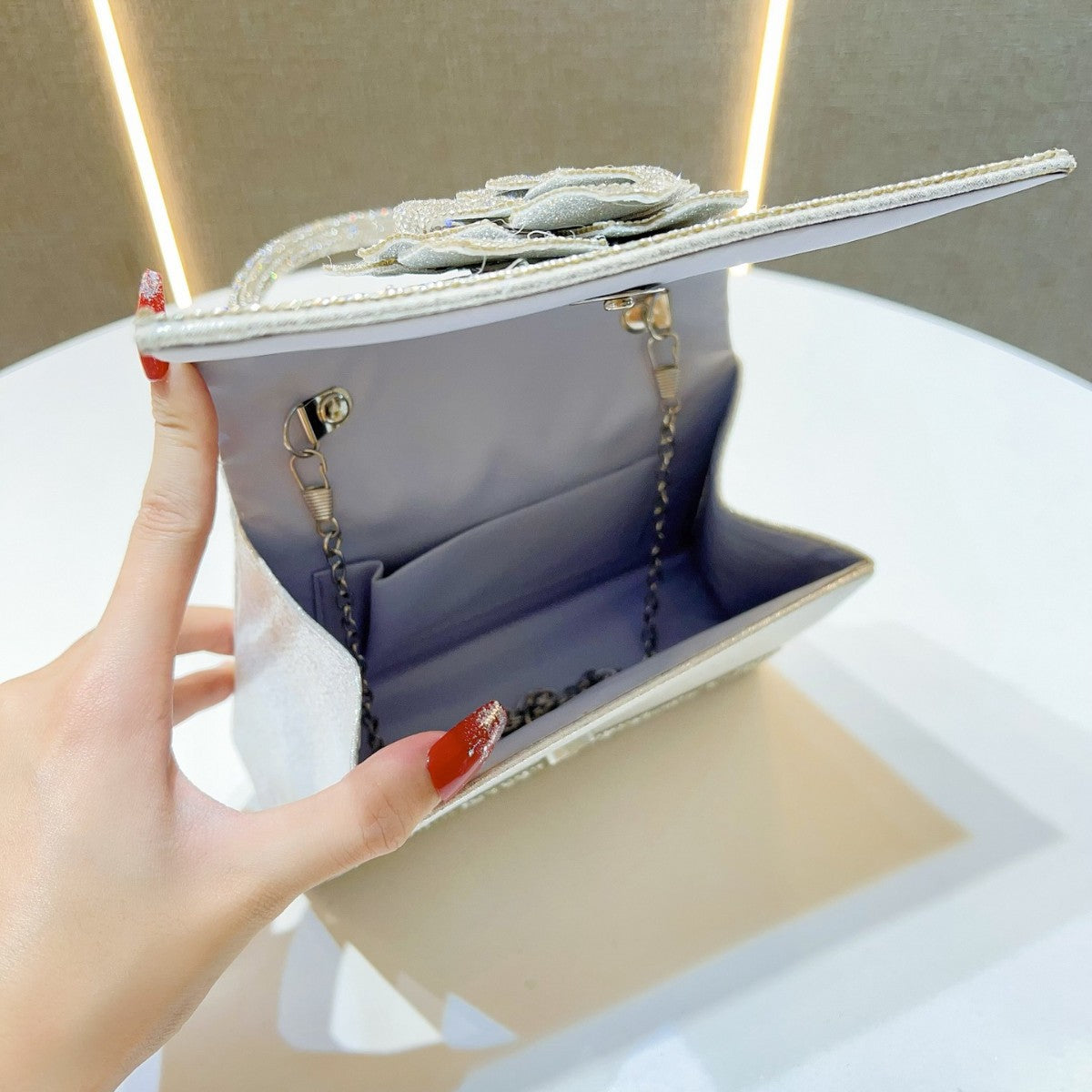 Decorative Satin Evening Handbag — product view 3