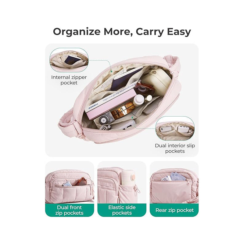 Multifunctional Quilted Shoulder Bag LoungeYard — product view 3