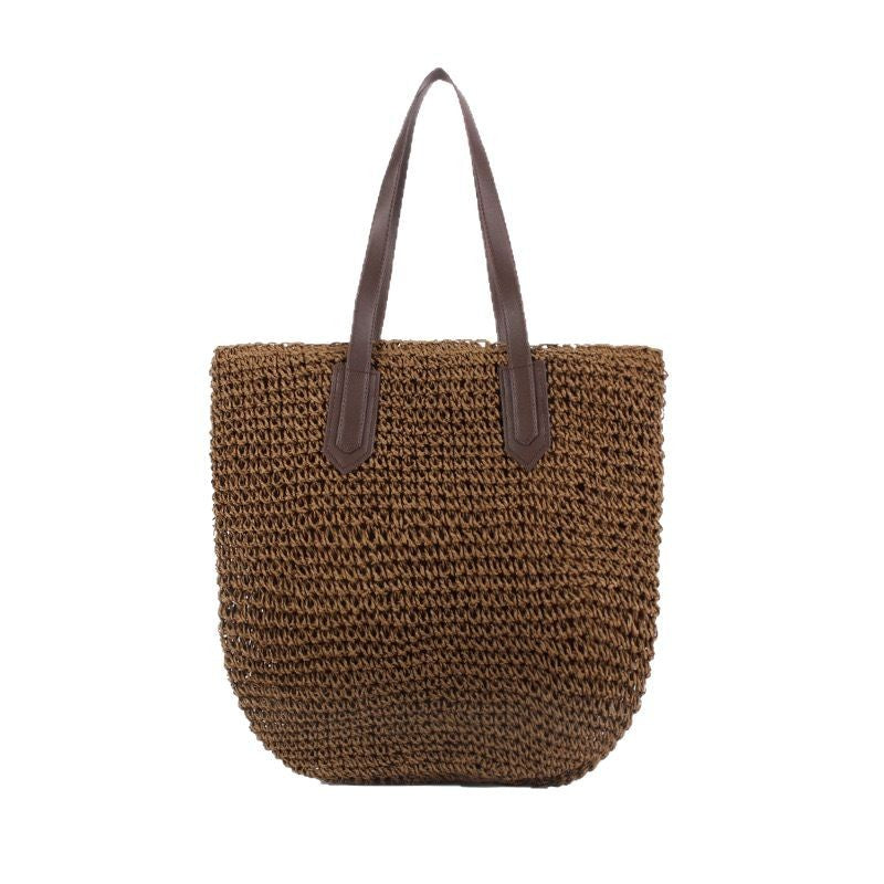 Beach bag with sturdy leather handles LoungeYard — product view 5