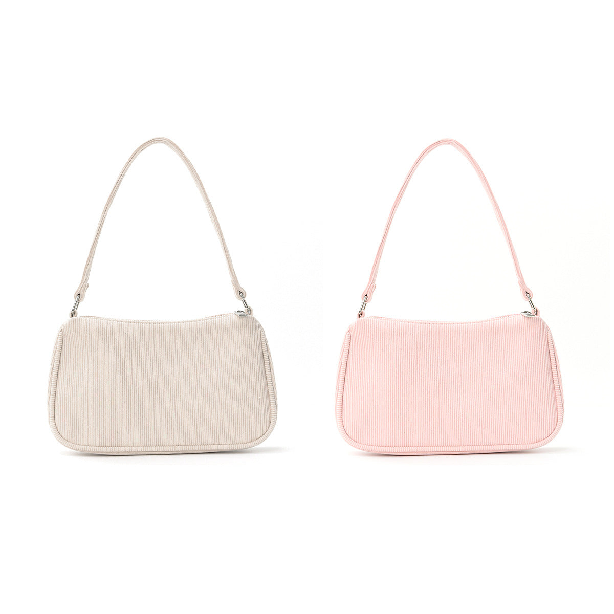 Fashionable shoulder bag with elegant ribbed design LoungeYard — product view 1