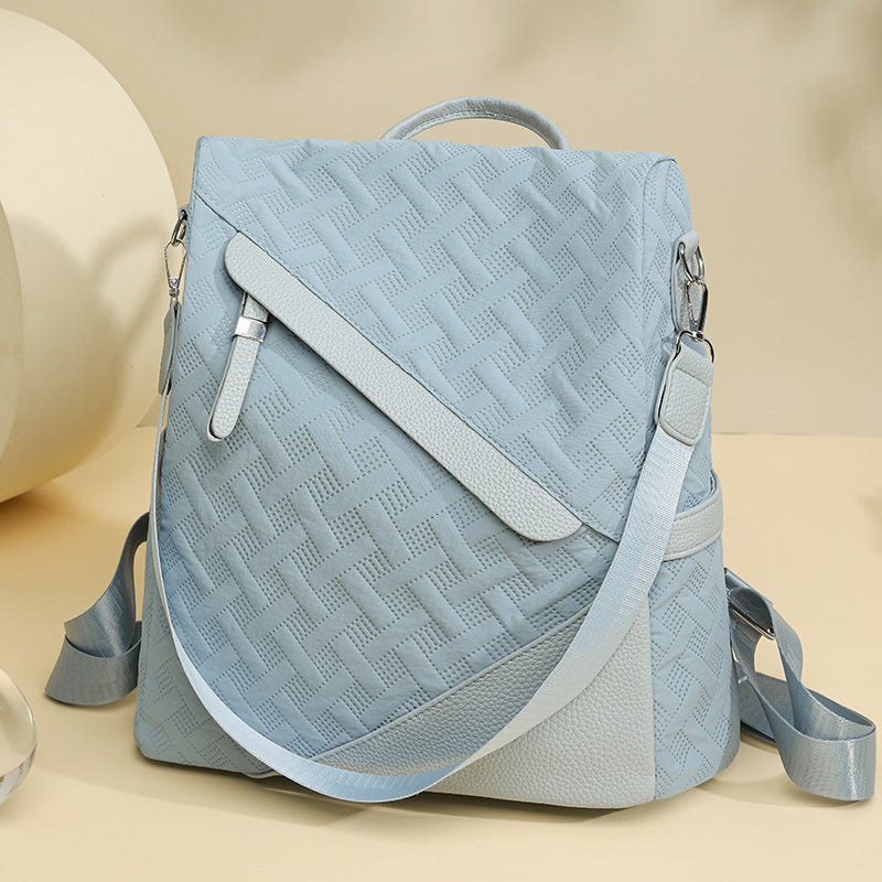 Elegant Textured Leather Backpack LoungeYard — product view 1
