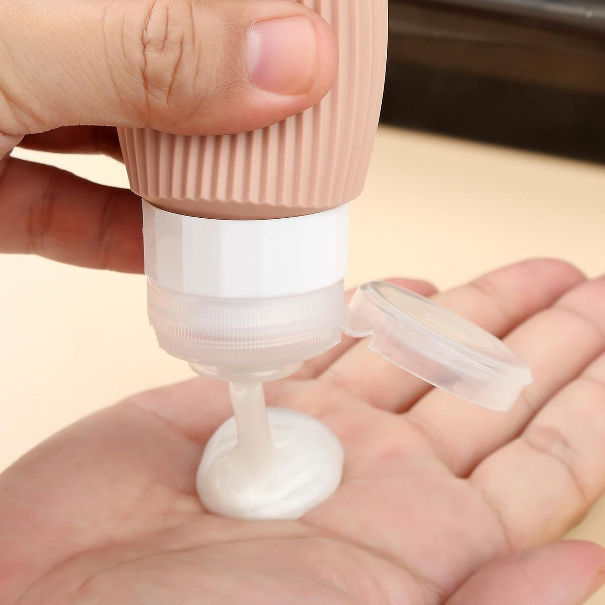 Leakproof Silicone Travel Toiletry Bottle and Jar Kit with Clear TSA Pouch LoungeYard — product view 5