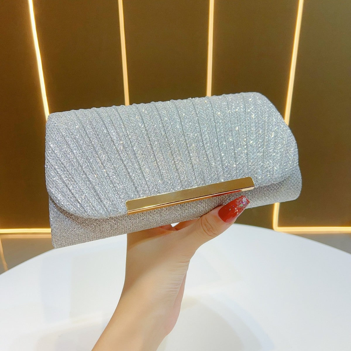 Elegant Textured Evening Clutch — product view 7