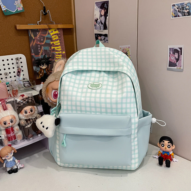 Stylish Plaid Backpack — product view 4
