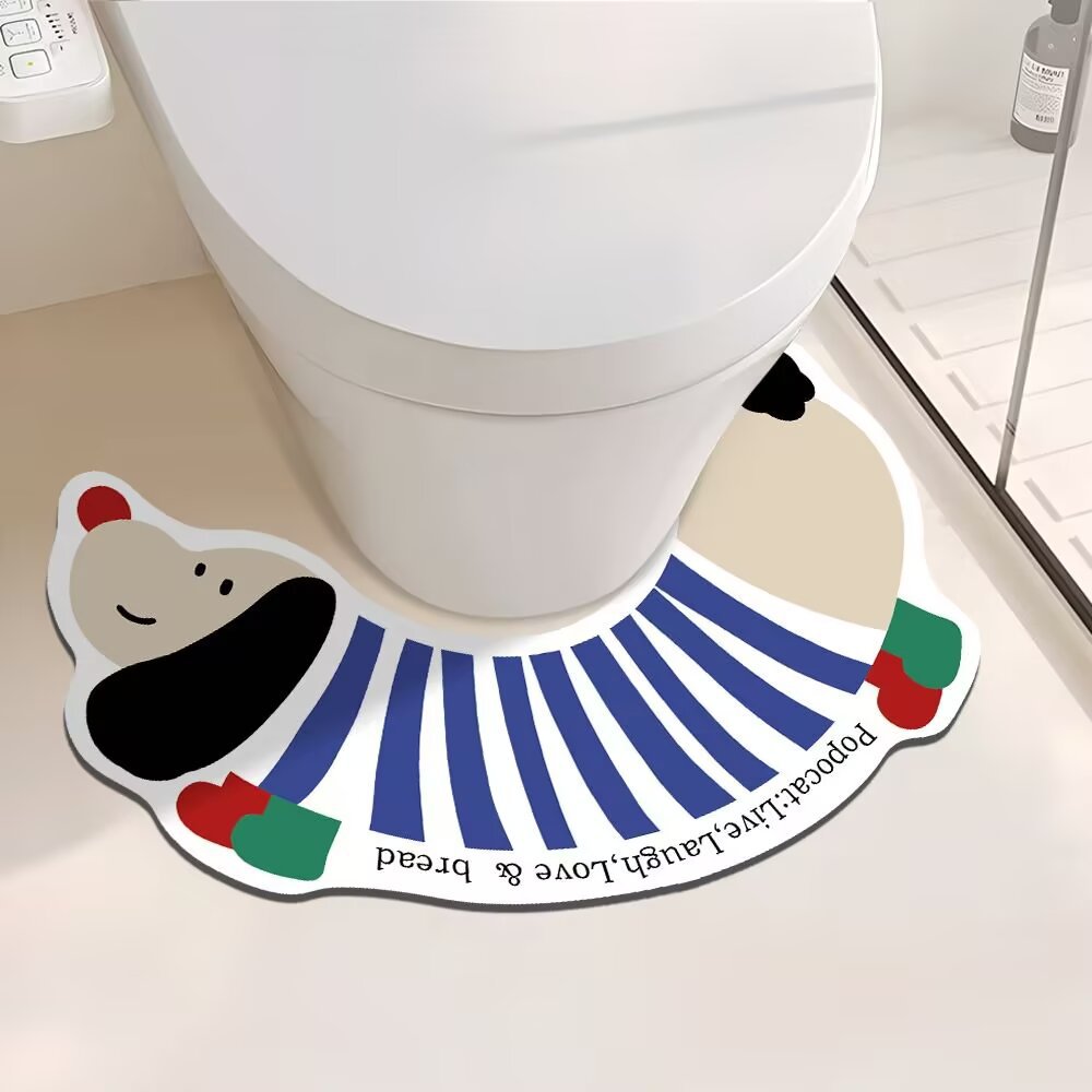 Cartoon Dog-Themed Bathroom Mat — product view 4