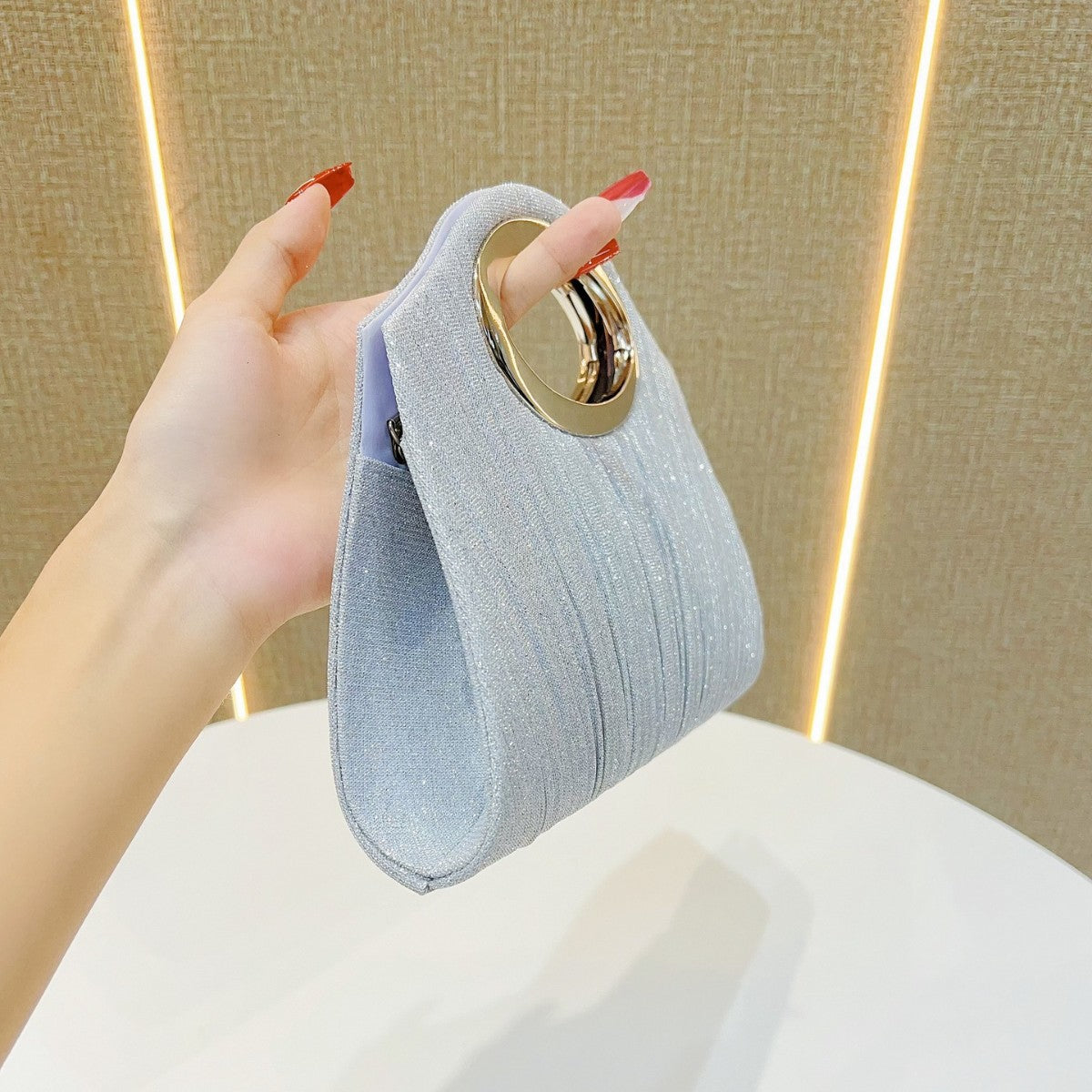 Pleated Evening Handbag — product view 2