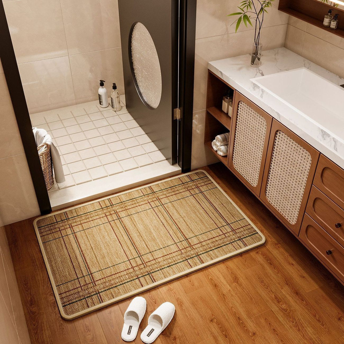 Textured Non-Slip Bathroom Mat LoungeYard — product view 5