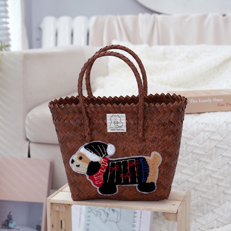 Handcrafted Basket Bag Made of High-Quality Material LoungeYard — product view 6