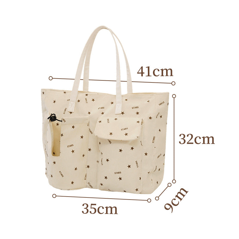 Spacious Leopard Print Canvas Tote Bag LoungeYard — product view 3