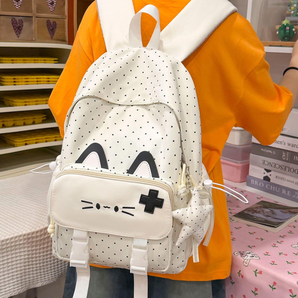Fun Cat-Themed Backpack LoungeYard — product view 3
