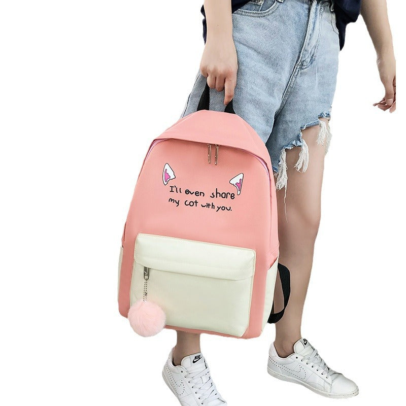 Cute Animal-Themed Backpack Set LoungeYard — product view 5