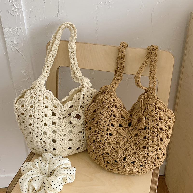Handmade Macrame Shoulder Bag LoungeYard — product view 1