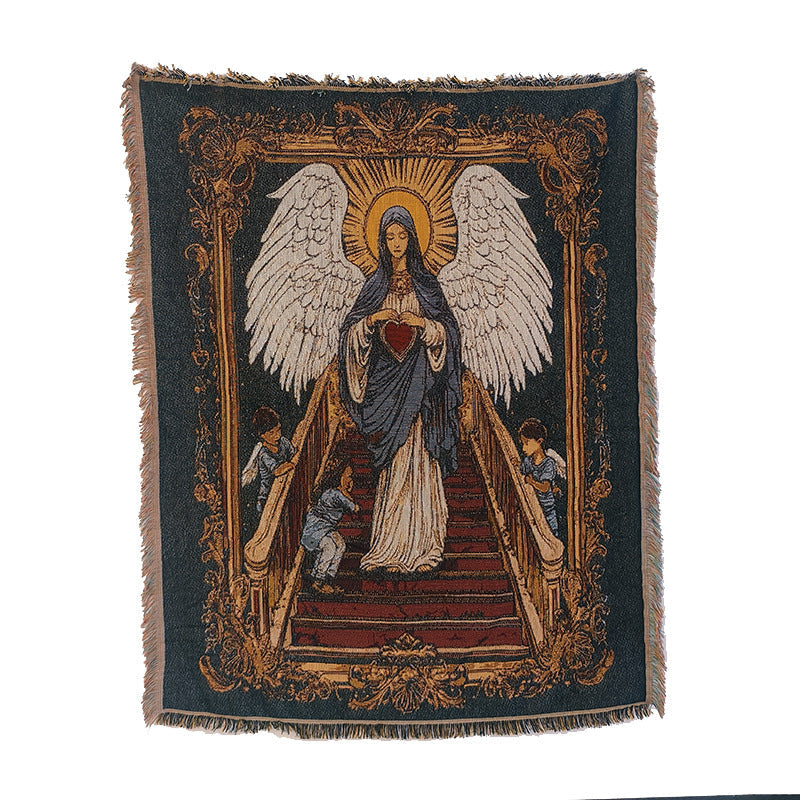 Artistic Religious Tapestry Throw Blanket — product view 4