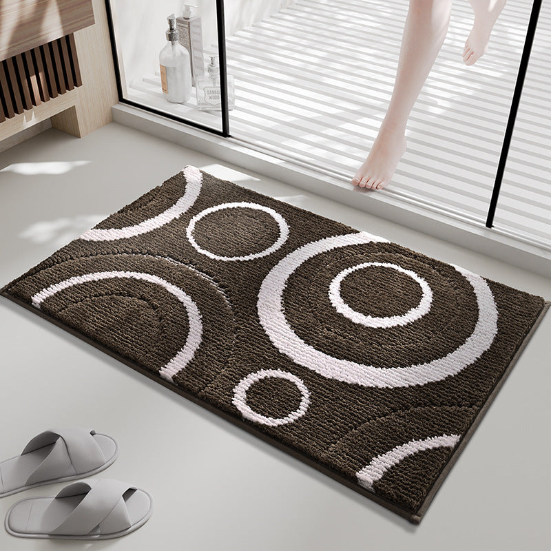 Contemporary Circular Pattern Bath Mat Bowlift — product view 2