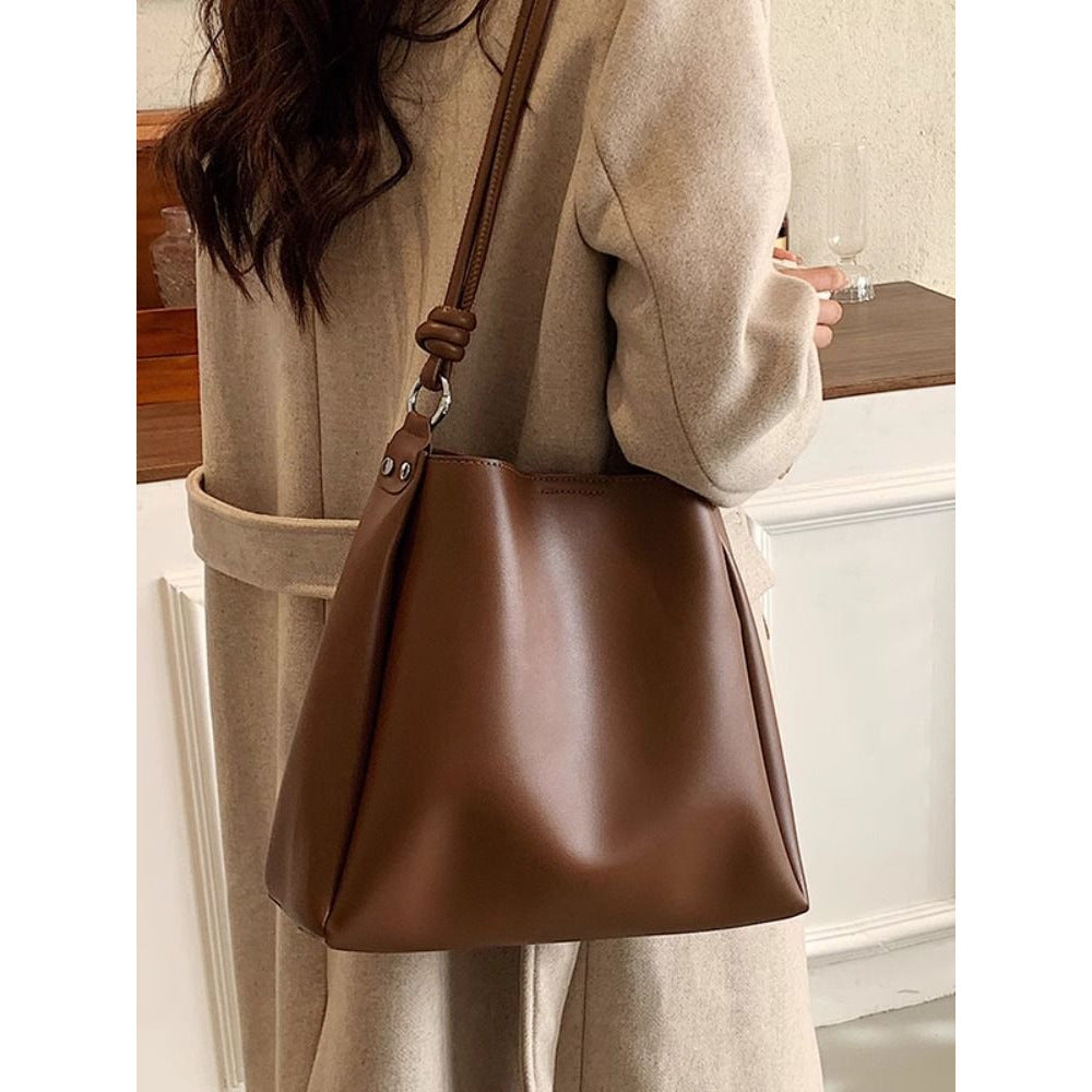 Premium Leather Slouchy Tote LoungeYard — product view 3