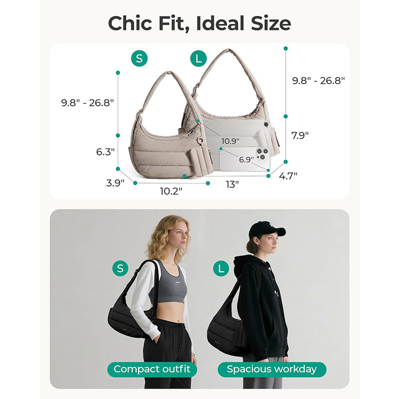 Comfortable shoulder bag with practical additional function LoungeYard — product view 2