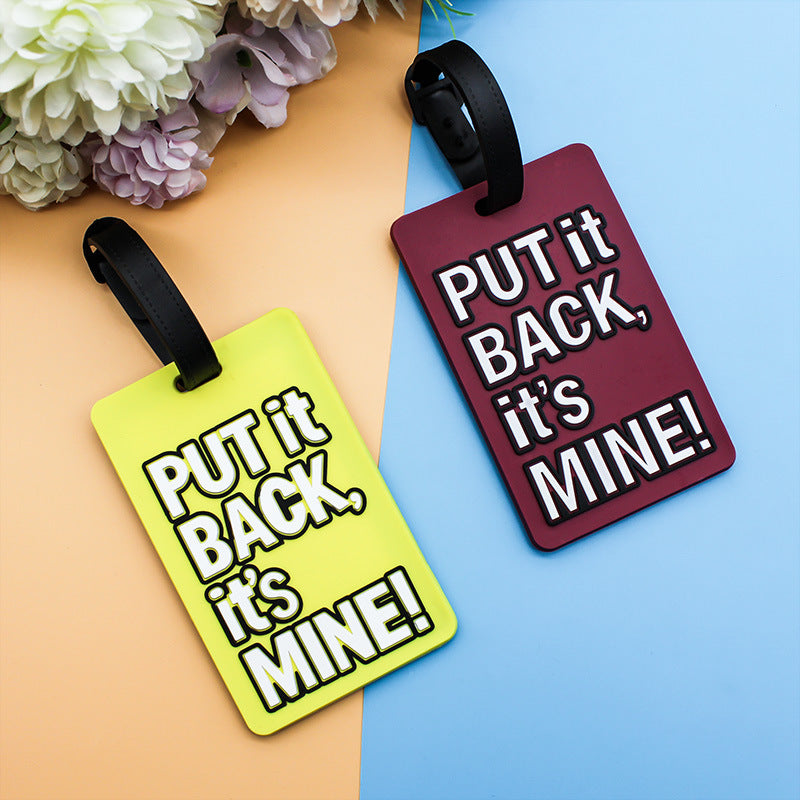 Unisex Luggage Tag with Humorous Saying LoungeYard — product view 1