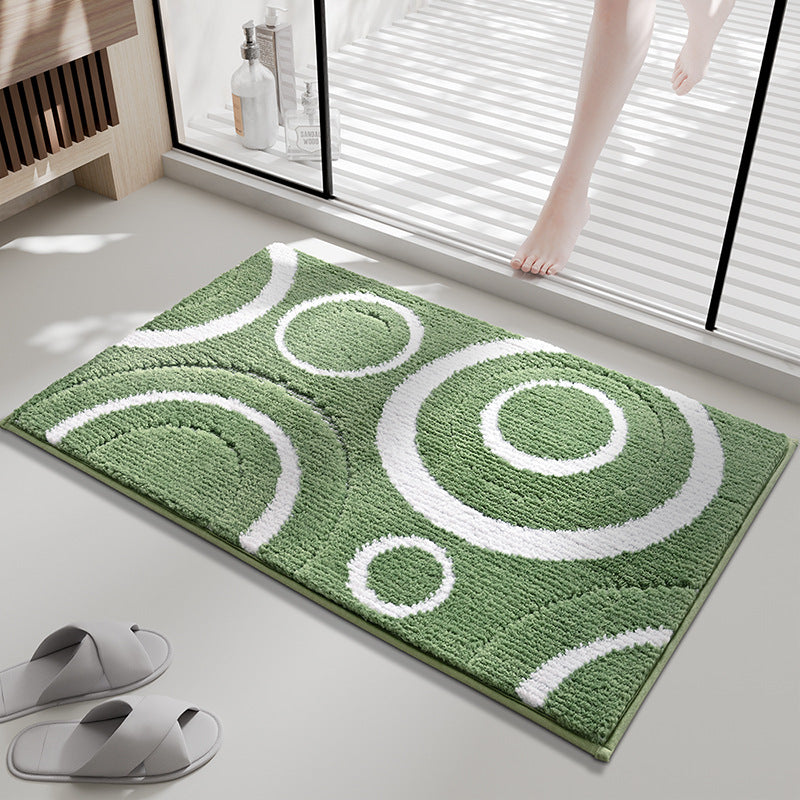 Contemporary Circular Pattern Bath Mat Bowlift — product view 4