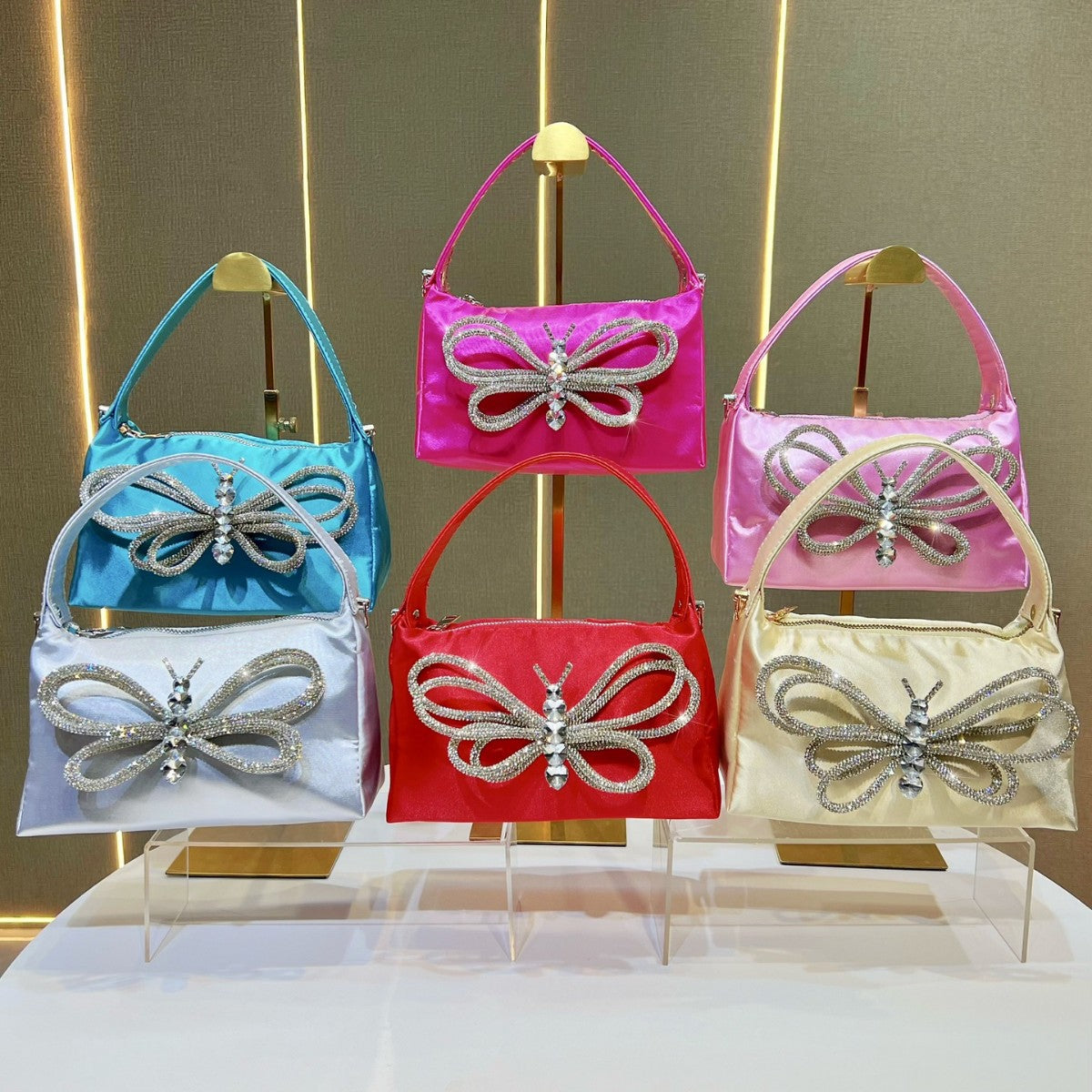 Butterfly-Embellished Evening Handbag — product view 4