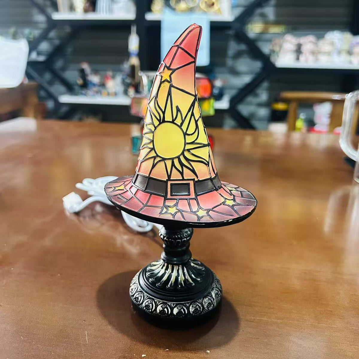 Decorative Witch Hat Table Lamp Bowlift — product view 6