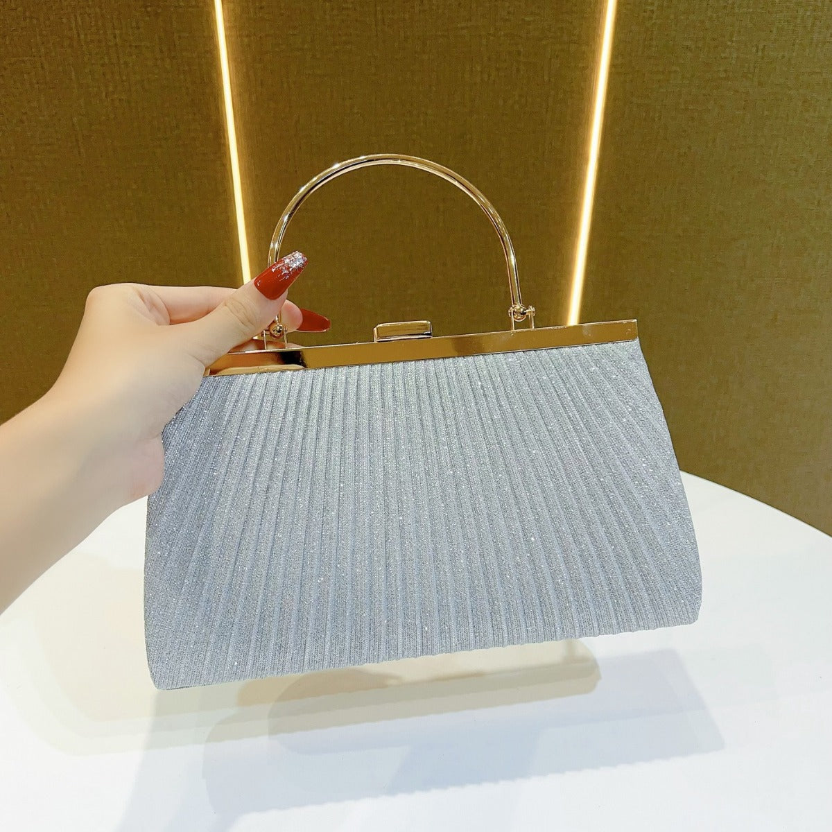 Pleated Evening Handbag — product view 7