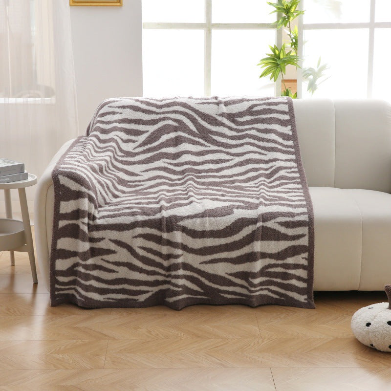 Home Decor Plush Zebra Print Blanket — product view 4