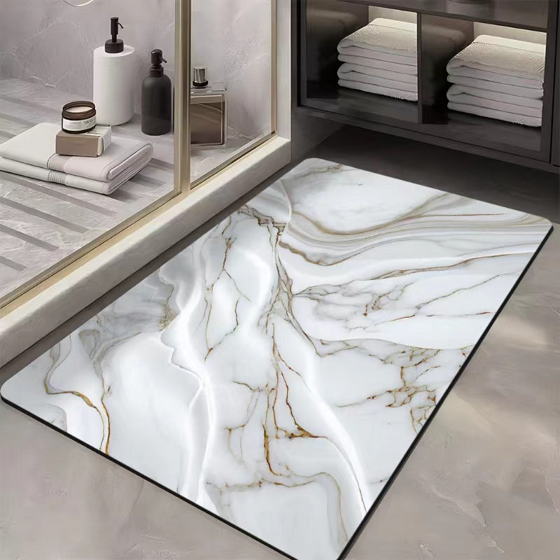 Luxurious Abstract Marble Bath Mat — product view 2