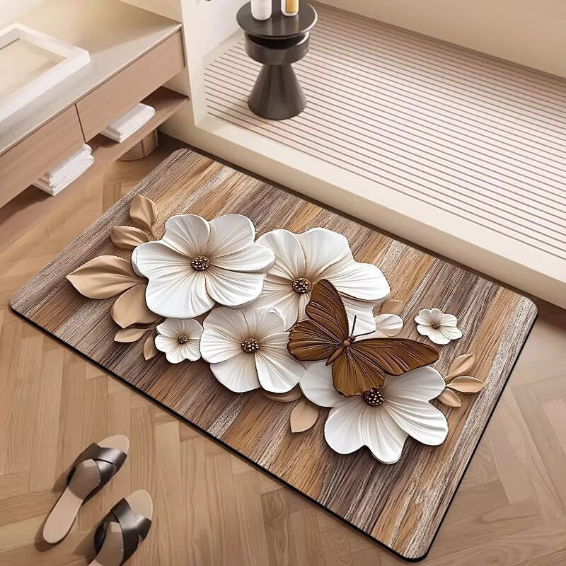 Decorative Floral Bath Mat — product view 6