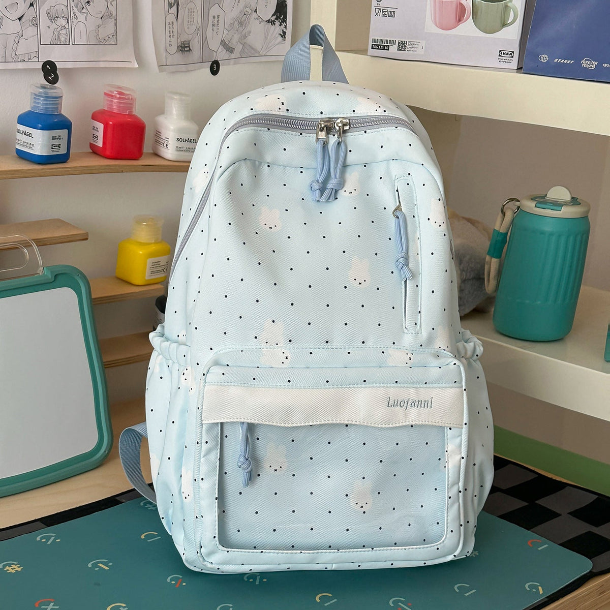 Cute Illustrated Graphic Backpack LoungeYard — product view 6