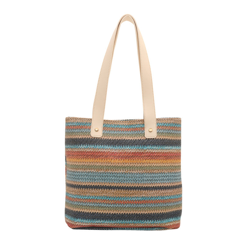 WoColorful Woven Tote Bag LoungeYard — product view 7