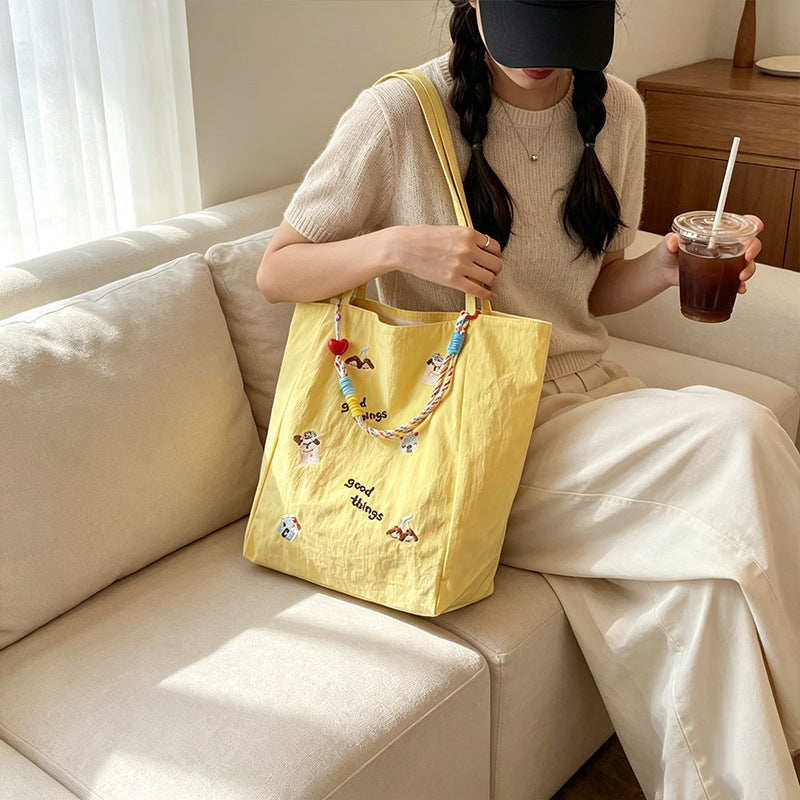 Embroidered Casual Tote LoungeYard — product view 2