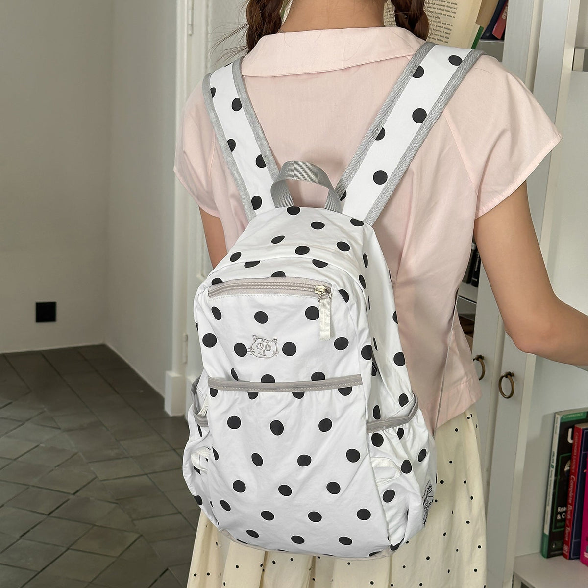 Polka Dot Design Casual Backpack LoungeYard — product view 3